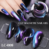 LILYCUTE 9D Rainbow Cat Magnetic Gel Nail Polish Set With Magnetic Stick Kit Sparkling For Manicure Soak Off Nail UV Gel Varnish