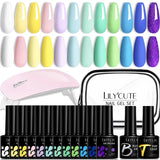 LILYCUTE 9D Rainbow Cat Magnetic Gel Nail Polish Set With Magnetic Stick Kit Sparkling For Manicure Soak Off Nail UV Gel Varnish