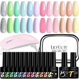 LILYCUTE 9D Rainbow Cat Magnetic Gel Nail Polish Set With Magnetic Stick Kit Sparkling For Manicure Soak Off Nail UV Gel Varnish