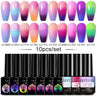 LILYCUTE 9D Rainbow Cat Magnetic Gel Nail Polish Set With Magnetic Stick Kit Sparkling For Manicure Soak Off Nail UV Gel Varnish