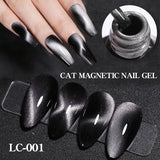 LILYCUTE 9D Rainbow Cat Magnetic Gel Nail Polish Set With Magnetic Stick Kit Sparkling For Manicure Soak Off Nail UV Gel Varnish