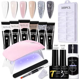 LILYCUTE Nail Gel Set 6W LED Lamp Full Manicure Set Vernis Semi Permanent Quick Extension Nail Kit Gel Set For Nails Tool Kit