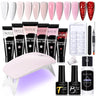 LILYCUTE Nail Gel Set 6W LED Lamp Full Manicure Set Vernis Semi Permanent Quick Extension Nail Kit Gel Set For Nails Tool Kit