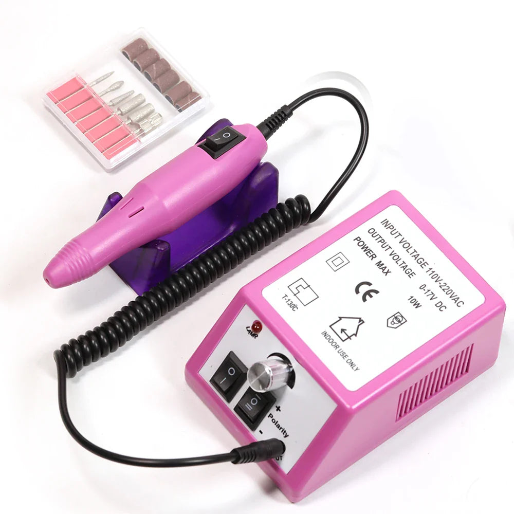 LINMANDA Professional Electric Nail Drill Machine Set Nail Files Drill Bits Gel Polish Remover Portable Nail Polisher Equipment