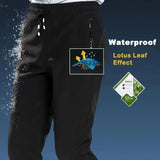 LNGXO Winter Fleece Pants Men Women Outdoor Thermal Unisex Pants Hiking Camping Climbing Trekking Waterproof Windproof Trousers