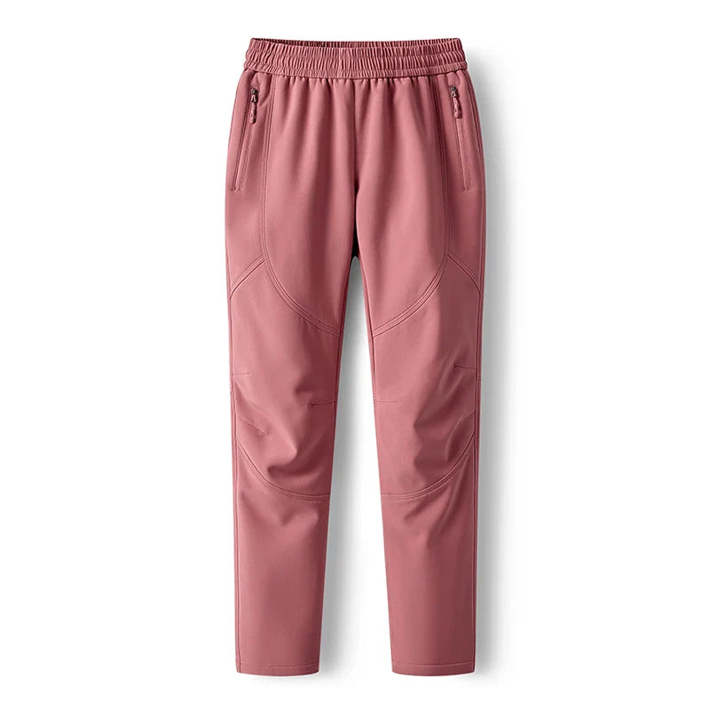 LNGXO Women Winter Hiking Pants Waterproof Warm Fleece Pants Camping Climbing Trekking Skiing Outdoor Sports Softshell Trousers