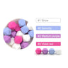 LOFCA 30pcs Silicone Beads Mini Hexagon 14mm Baby Teething Toys Necklace Food Grade Baby Teether BPA Free DIY Silicone Jewelry