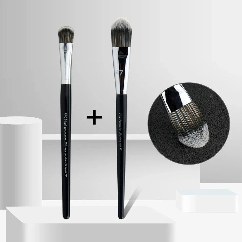 LOYBJ Professional Foundation Brush 47 Broom Head Liquid Foundation Shadow Concealer Brushes Women Face Base Makeup Beauty Tools