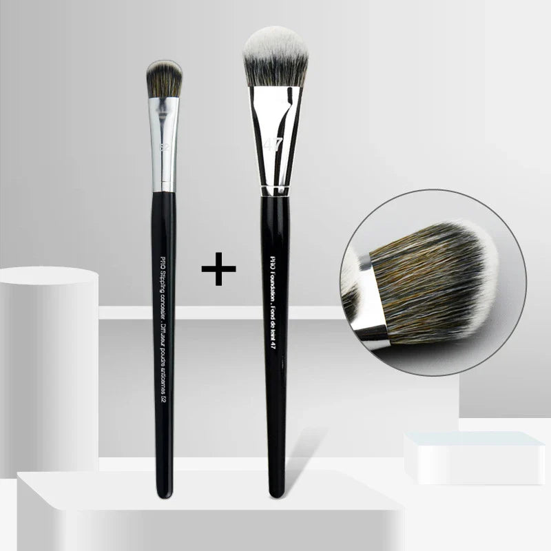 LOYBJ Professional Foundation Brush 47 Broom Head Liquid Foundation Shadow Concealer Brushes Women Face Base Makeup Beauty Tools