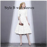 Ladybeauty New Arrival Luxury Scoop collar sleeveless Embroidery Zipper Cocktail Dresses A-line Tea Length Formal Dress