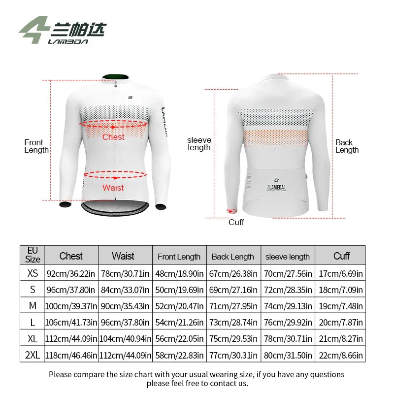 Lameda Pro Bicycle Cycling Jersey Mountain Bike Jersey Breathable Long Sleeve Bicycle Cycling Jersey Men's Sportswear Women