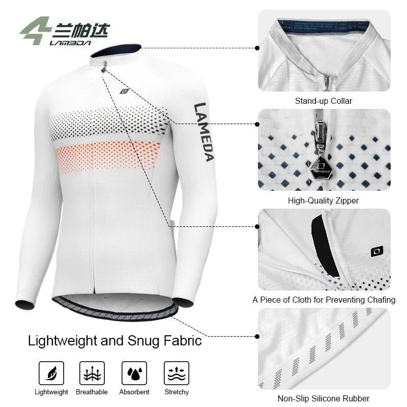 Lameda Pro Bicycle Cycling Jersey Mountain Bike Jersey Breathable Long Sleeve Bicycle Cycling Jersey Men's Sportswear Women