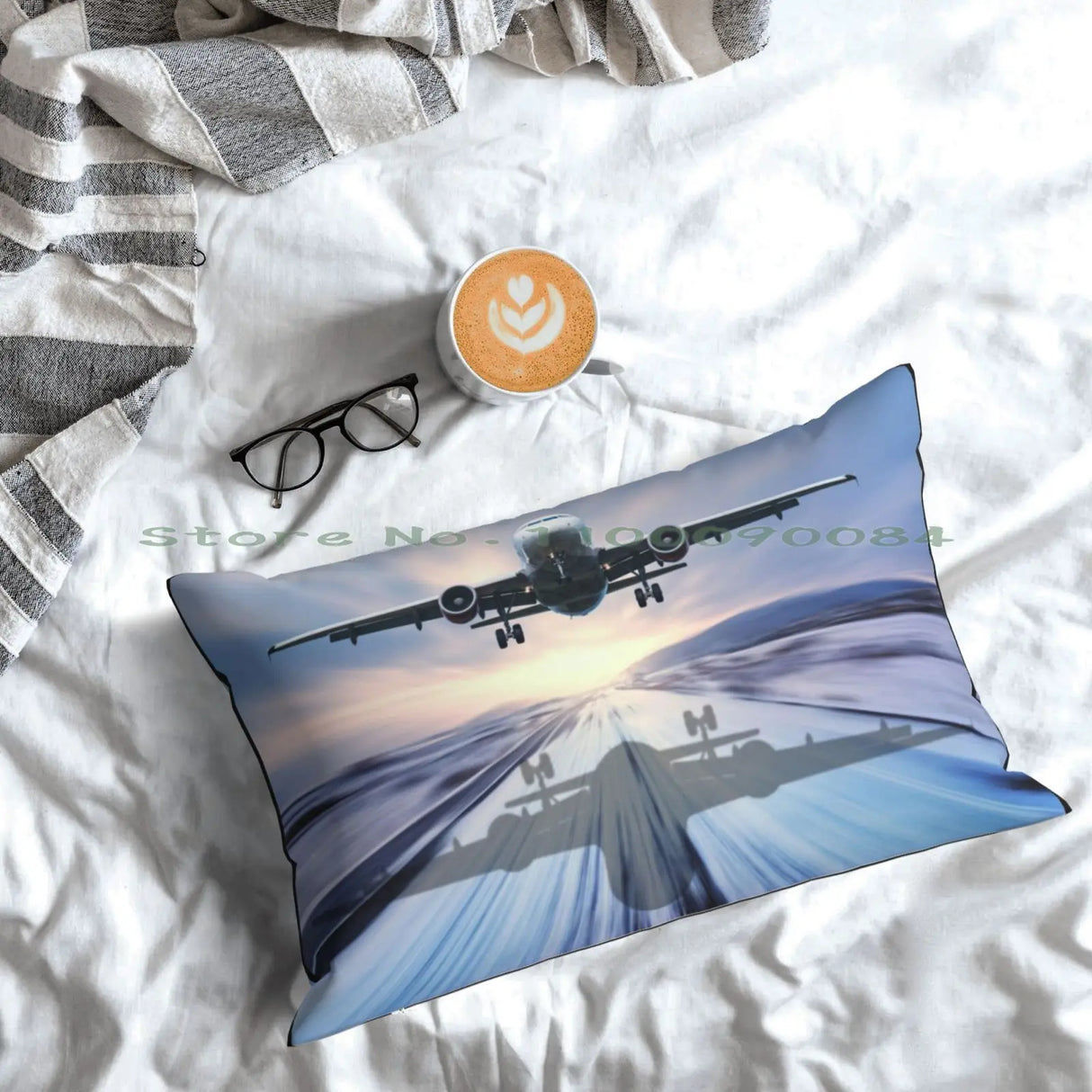 Landing Of The Passenger Plane Pillow Case 20x30 50*75 Sofa Bedroom Erich Schutz Austrian Illustrator Children S Books Fairies