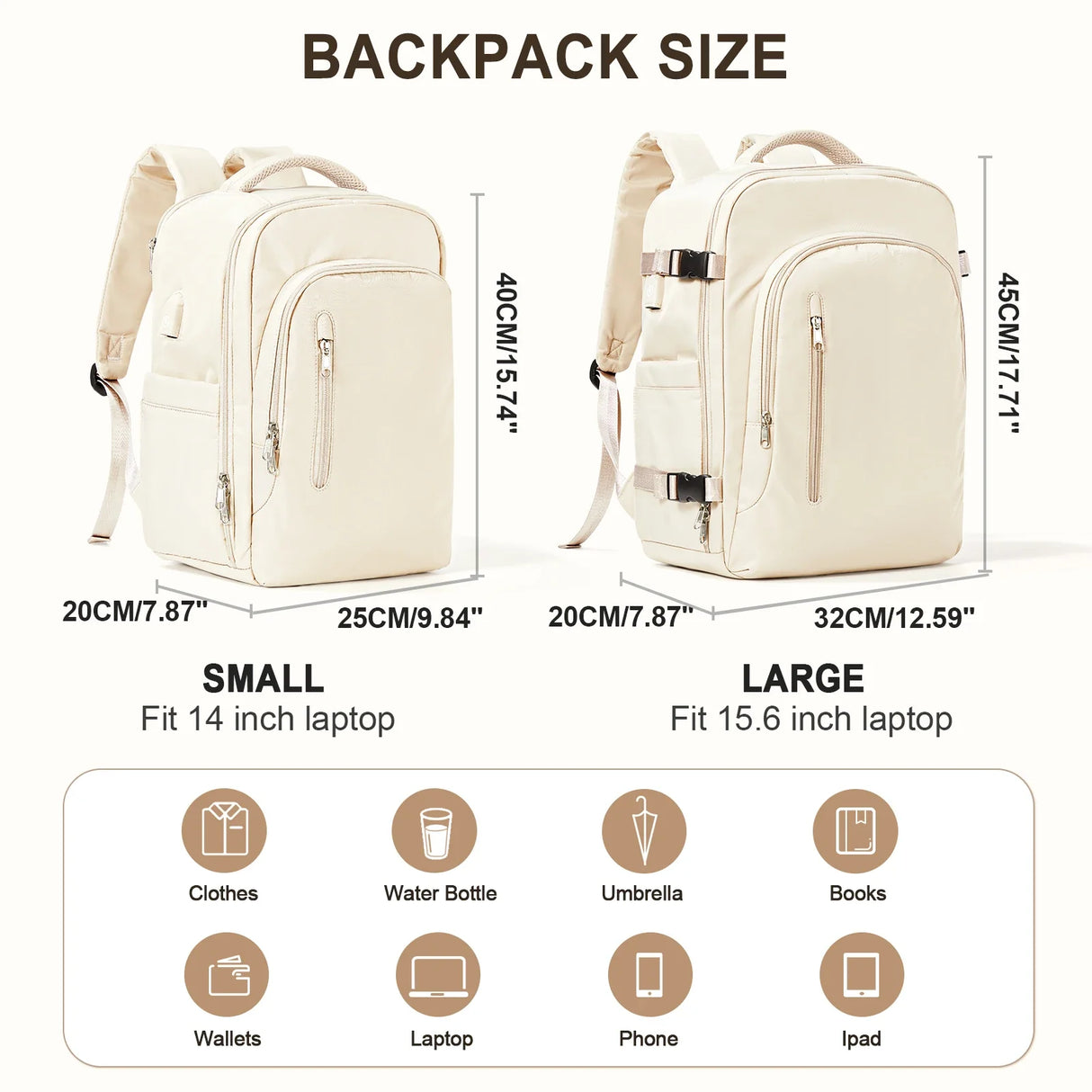 Laptop Bag Travel Backpack for Women Large Capacity Easyjet Carry-Ons 45x36x20 Backpack Ryanair 40x20x25, Men's Cabin Backpack