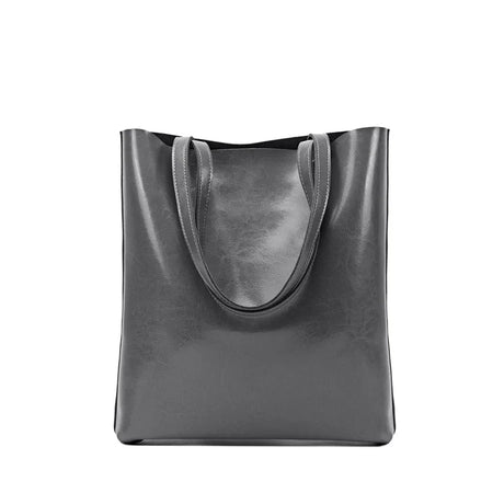 Large Capacity Female Split Leather Tote Bags Oil Wax Cowhide Lady Shopping Handbag Women Classic Solid Color Shoulder Bag New