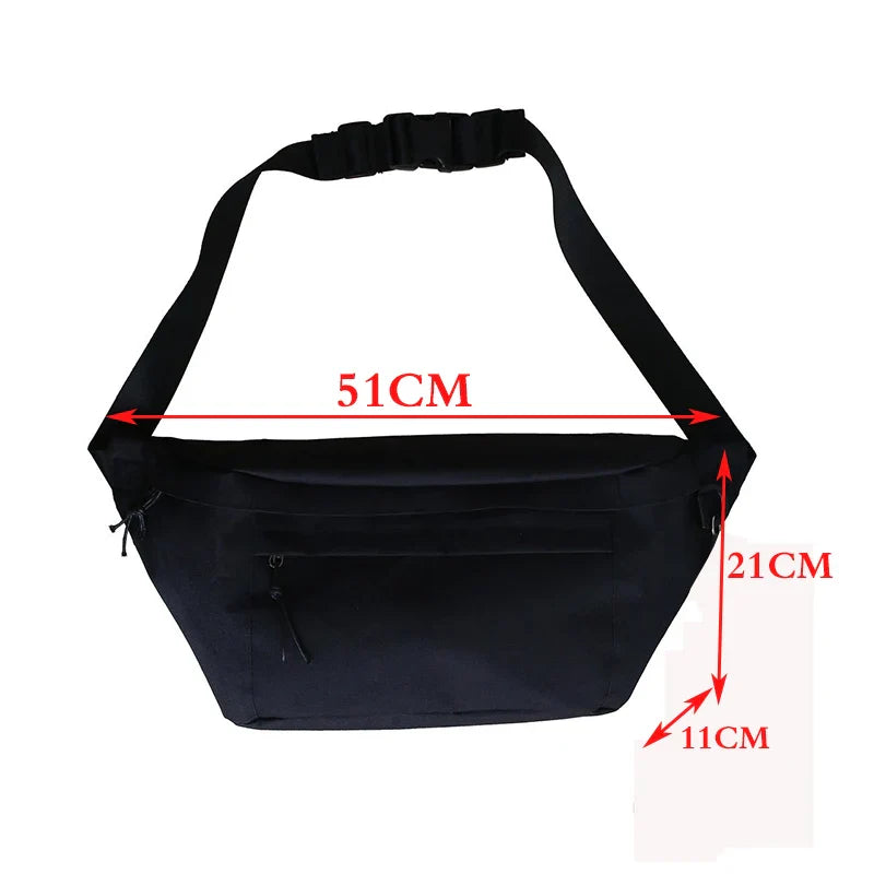 Large Capacity Waist Bag Unisex Fanny Pack Streetwear Chest Bag Hip Hop Banana Bags High Quality Outdoor Big Belt Ms Waist Pack