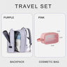 Large Travel Backpack Laptop Bag Women Men Carry On Luggage Students Business Trip USB Charge Extendible 40L Weekender Mochila