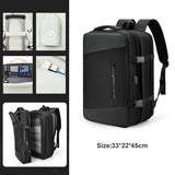 Large Travel Backpack Laptop Bag Women Men Carry On Luggage Students Business Trip USB Charge Extendible 40L Weekender Mochila