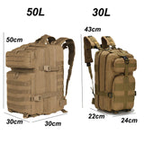 Lawaia 30L or 50L Military Tactical Backpacks Waterproof Backpack Outdoor Sport Backpacks Camping Hunting Backpacks Hiking Bag