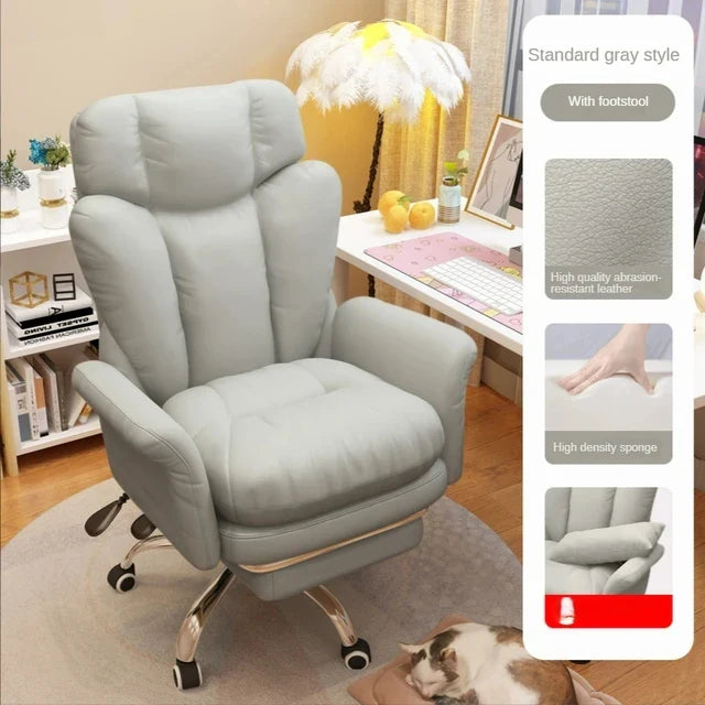 Lazy Sofa Chair Comfortable fluffy Ergonomics Home Computers Bedroom Chair Single Backrest live Broadcast Revolve Office chair