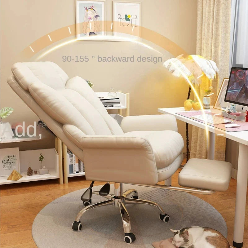 Lazy Sofa Chair Comfortable fluffy Ergonomics Home Computers Bedroom Chair Single Backrest live Broadcast Revolve Office chair