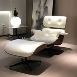 Leather Original Chair Sofa Simple Designer Luxury Lounge Swivel Executive Metal Modern Nordic Living Room Rotating Furniture