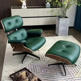 Leather Original Chair Sofa Simple Designer Luxury Lounge Swivel Executive Metal Modern Nordic Living Room Rotating Furniture