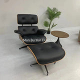 Leather Original Chair Sofa Simple Designer Luxury Lounge Swivel Executive Metal Modern Nordic Living Room Rotating Furniture