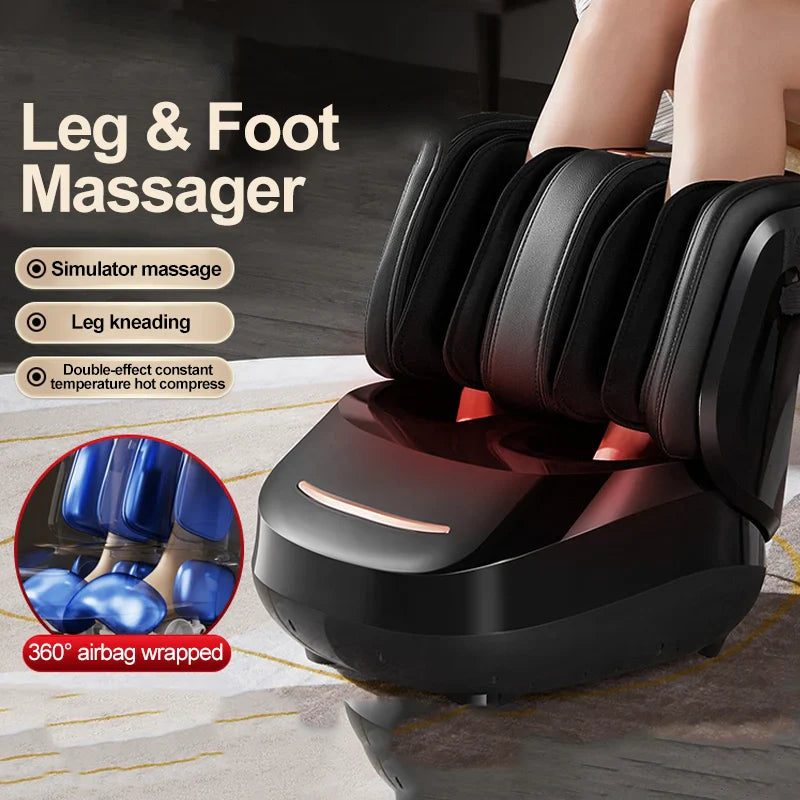 Leg Massager Fully Automatic Kneading Foot Massage Machine Electric Shiatsu Heated Therapy Shiatsu Air bag Massage Instrument