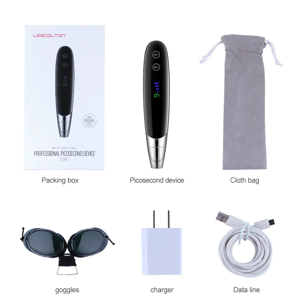 Lescolton Picosecond Laser Pen Blue Light Therapy Tattoo Mole Freckle Removal Dark Spot Remover Machine Beauty Devices Home Use