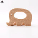 Let's Make 20pcs/lot Food Grade Beech Wooden Teethers Handmade  Pigeon Teether Wooden Animal Teethers Set