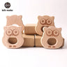 Let's Make 20pcs/lot Food Grade Beech Wooden Teethers Handmade  Pigeon Teether Wooden Animal Teethers Set