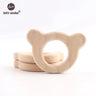 Let's Make 20pcs/lot Food Grade Beech Wooden Teethers Handmade  Pigeon Teether Wooden Animal Teethers Set