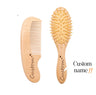 Let's Make Baby Care Hair Brush For Kids Girl Bath Showerb Pure Natural Wool Wooden Comb Hairbrush Infant Newborn Massager