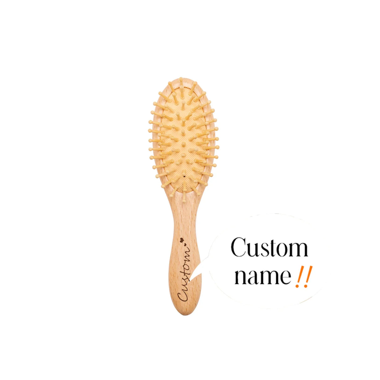 Let's Make Baby Care Hair Brush For Kids Girl Bath Showerb Pure Natural Wool Wooden Comb Hairbrush Infant Newborn Massager