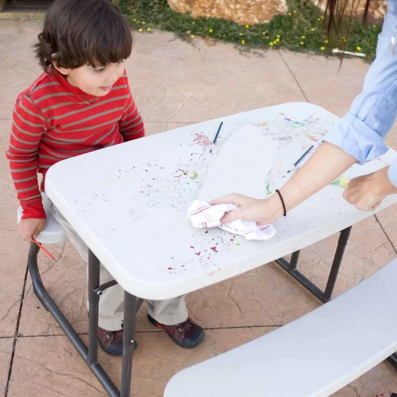 Lifetime Kid's Picnic Table, Almondchildren desk and chair set  kids table  children study desk