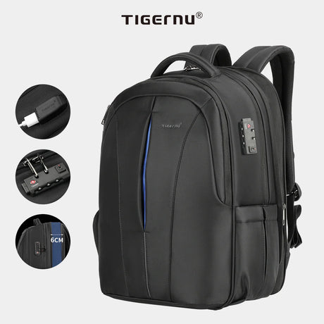 Lifetime Warranty Men Backpack 14 15.6 17inch Laptop Backpack For Men TSA Anti Theft Bag Travel Backpacks Bag For School Mochila