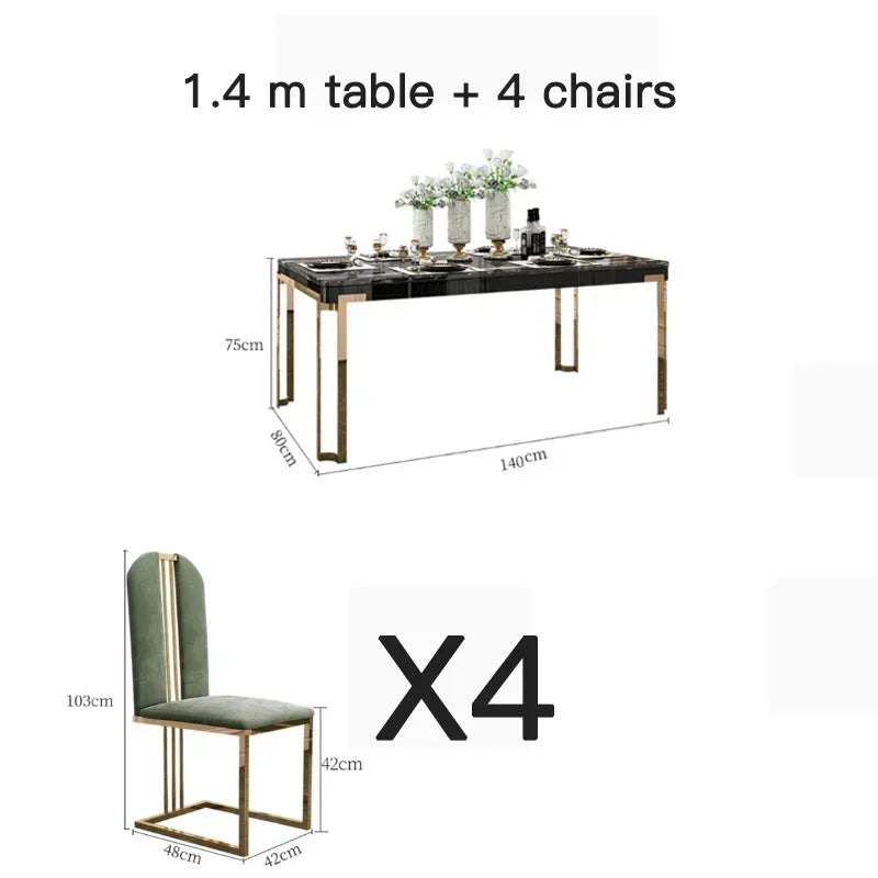 Light Luxury Dining  Modern Table For Large Apartment Home Furniture Exotic Accessories High-End Restaurant