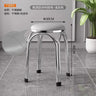 Light Luxury Stainless Steel Thickened Stools Stackable for Dining Chairs Household Modern Simple Round Ottomans Low Benches