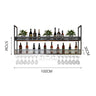 Light Shelf Wine Racks Modern Black Restaurant Vertical Display Cabinet Commercial Storage Wall Hanging Mueble De Bar Furniture