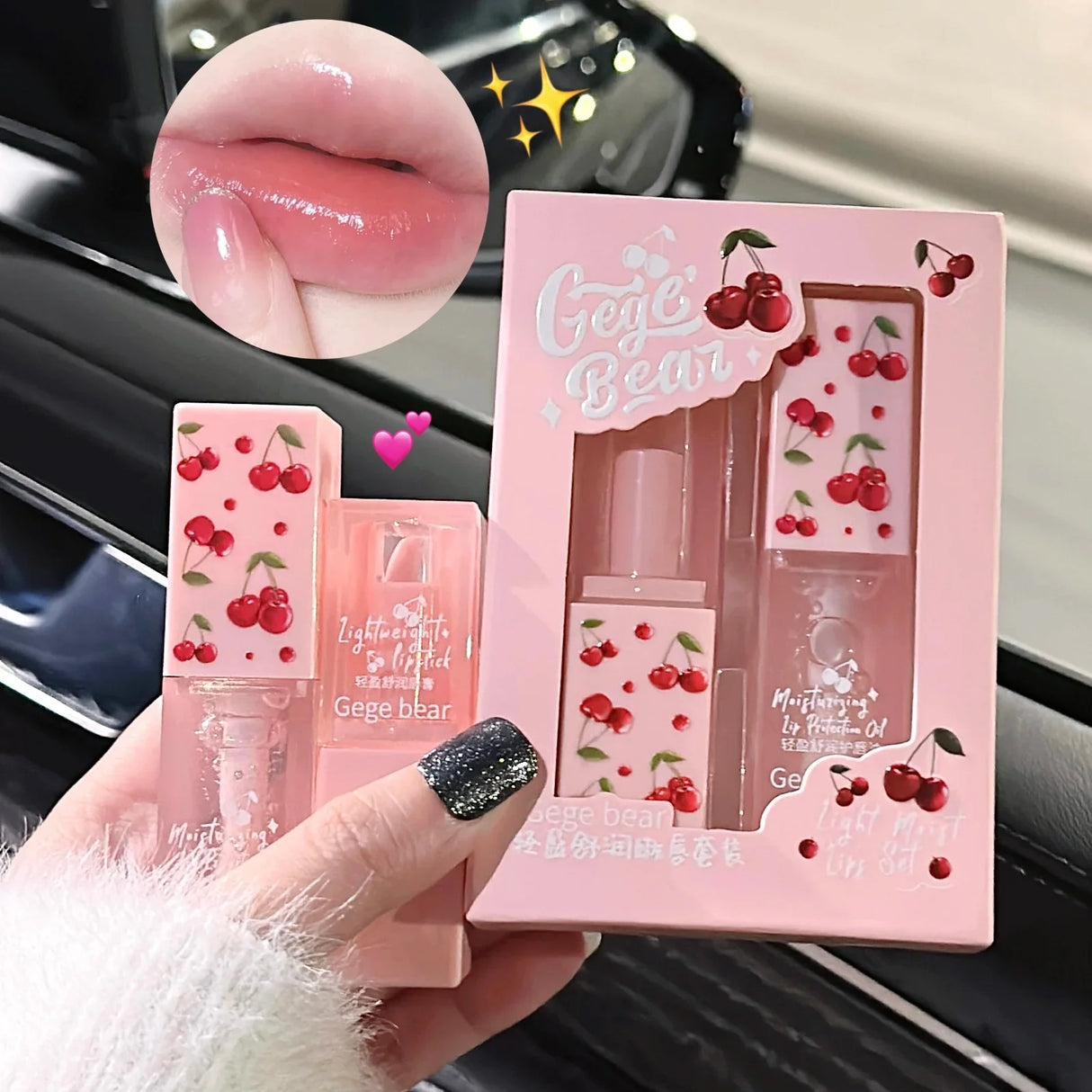 Lightweight Lip Set Lip Oil Clear Glass Moisturizing Nourishing Lip Balm Transparent Lip Oil Non-sticky Lip Care Serum Primer