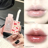 Lightweight Lip Set Lip Oil Clear Glass Moisturizing Nourishing Lip Balm Transparent Lip Oil Non-sticky Lip Care Serum Primer