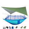 Lightweight Portable Camping Hammock and Tent Awning Rain Fly Tarp Waterproof Mosquito Net Hammock Canopy 210T Nylon Hammocks