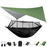 Lightweight Portable Camping Hammock and Tent Awning Rain Fly Tarp Waterproof Mosquito Net Hammock Canopy 210T Nylon Hammocks