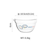 Liquid Measure Cups Glass Measuring Cup Kitchen Mixing Bowl with Spout Scale Glass Bakeware Cartoon Batter Bowl for Baking