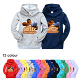 Little Baby Kids Tshirt Hoodie Grizzy and The Lemmings Boys Hooded Top Fall Clothes for Kids Cotton Cute Sweatshirt Child Shirt