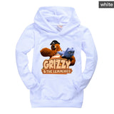 Little Baby Kids Tshirt Hoodie Grizzy and The Lemmings Boys Hooded Top Fall Clothes for Kids Cotton Cute Sweatshirt Child Shirt