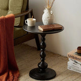 Living Room Side Table  American Small Round  Desk Light Luxury Coffee Table Retro Bedside Table Small Apartment Corner Desk