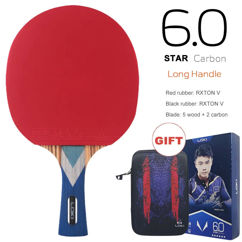 Loki RXTON R-Series 5/6/7 Star Table Tennis Racket Carbon Balance Offensive Ping Pong Racket Professional Hollow Handle