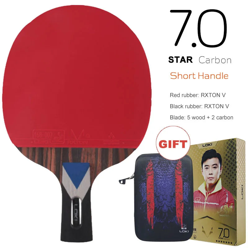 Loki RXTON R-Series 5/6/7 Star Table Tennis Racket Carbon Balance Offensive Ping Pong Racket Professional Hollow Handle